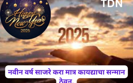 नवीन वर्ष साजरे करा मात्र कायद्याचा सन्मान ठेवून.