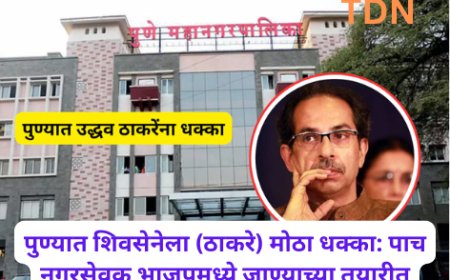 पुण्यात शिवसेनेला (ठाकरे) मोठा धक्का: पाच नगरसेवक भाजपमध्ये जाण्याच्या तयारीत