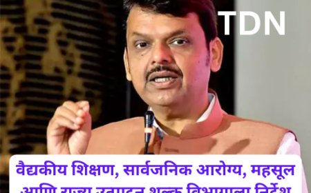 वैद्यकीय शिक्षण, सार्वजनिक आरोग्य, महसूल आणि राज्य उत्पादन शुल्क विभागाला निर्देश