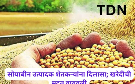 सोयाबीन उत्पादक शेतकऱ्यांना दिलासा; खरेदीची मुदत वाढवली