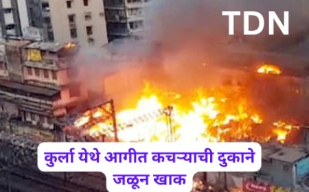 कुर्ला येथे आगीत कचऱ्याची दुकाने जळून खाक
