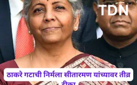 ठाकरे गटाची निर्मला सीतारमण यांच्यावर तीव्र टीका