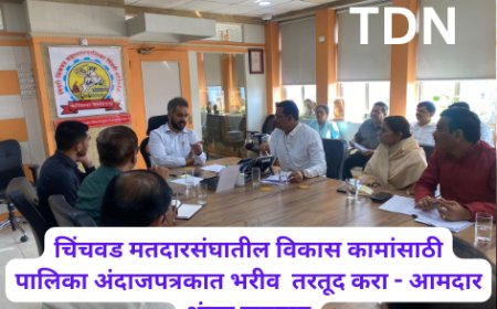 चिंचवड मतदारसंघातील विकास कामांसाठी पालिका अंदाजपत्रकात भरीव  तरतूद करा - आमदार शंकर जगताप